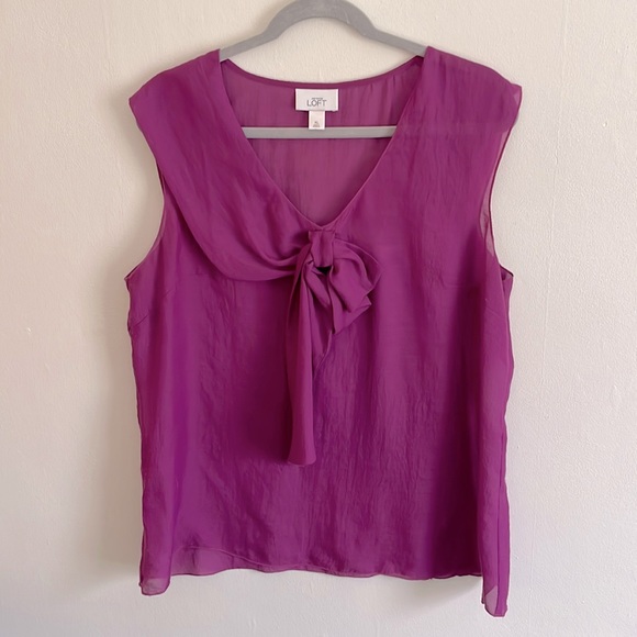 LOFT Tie Front Shell - Picture 1 of 7